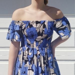 Free People Off the Shoulder Floral Dress